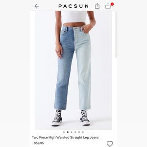 NWT Two Piece High Rise Straight Leg Jean